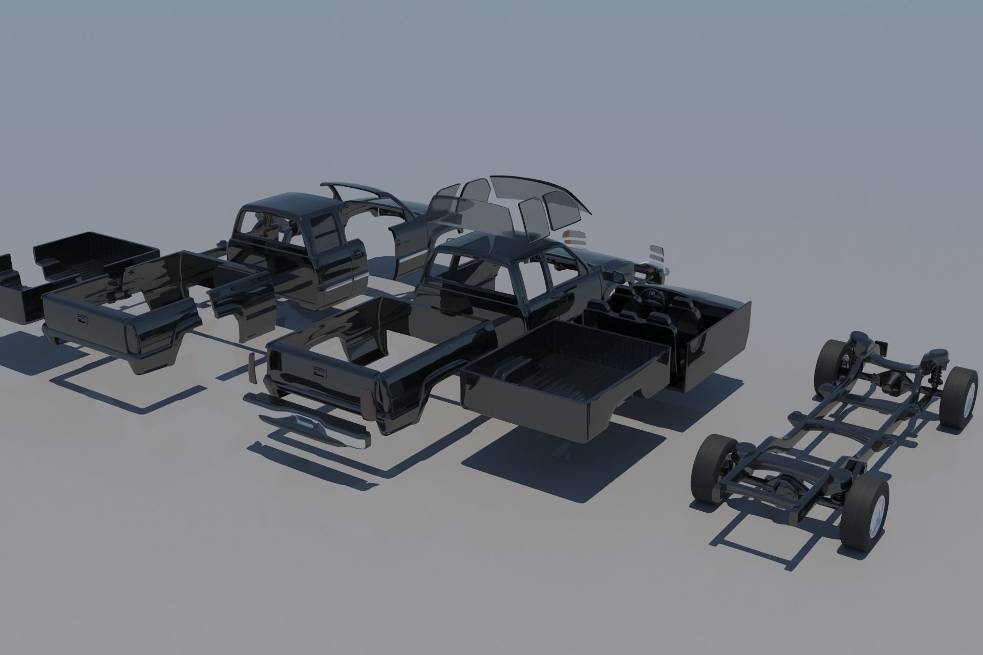 GMC Sierra 2003 Extended Cab 3D print model_13