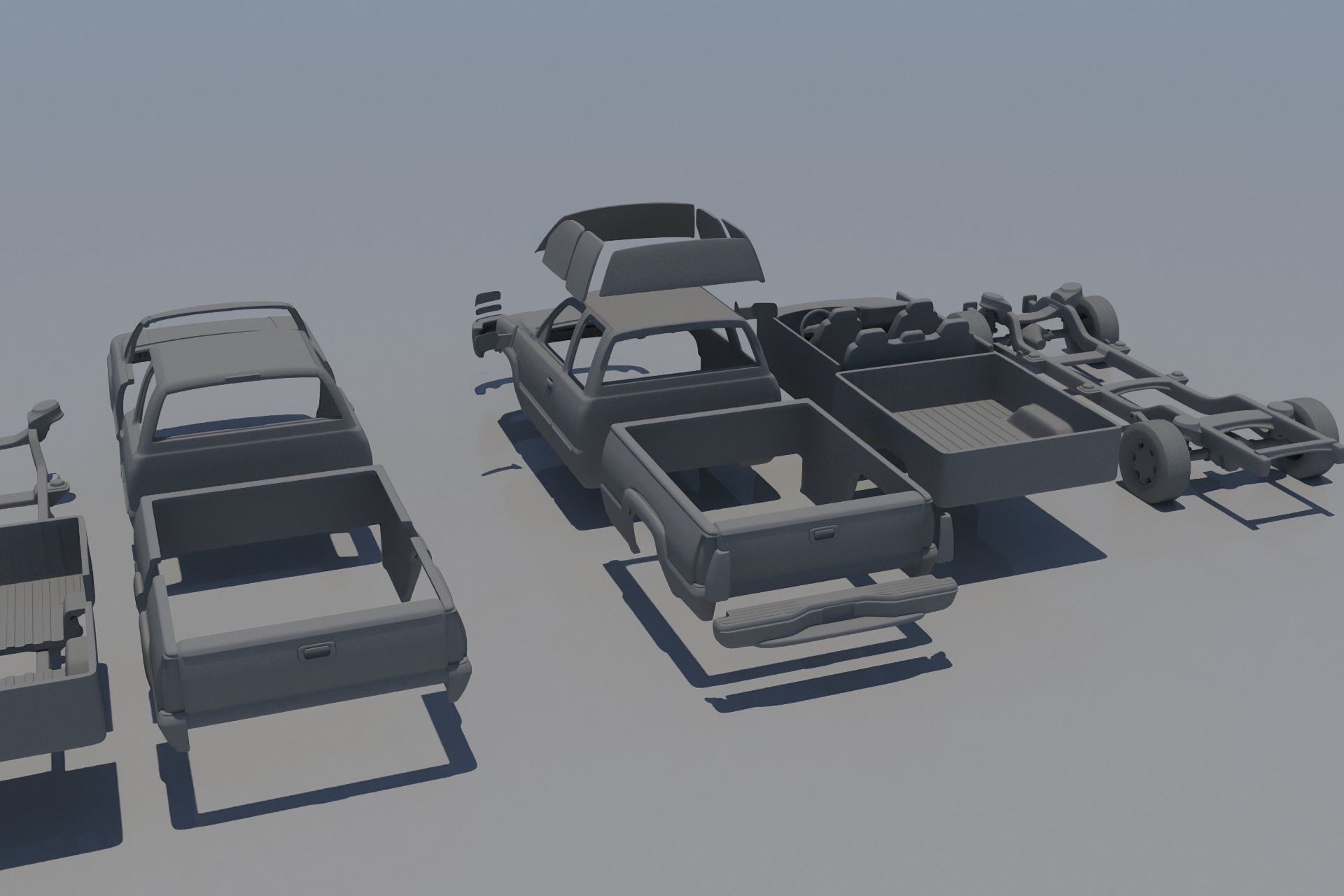 GMC Sierra 2003 Extended Cab 3D print model_17