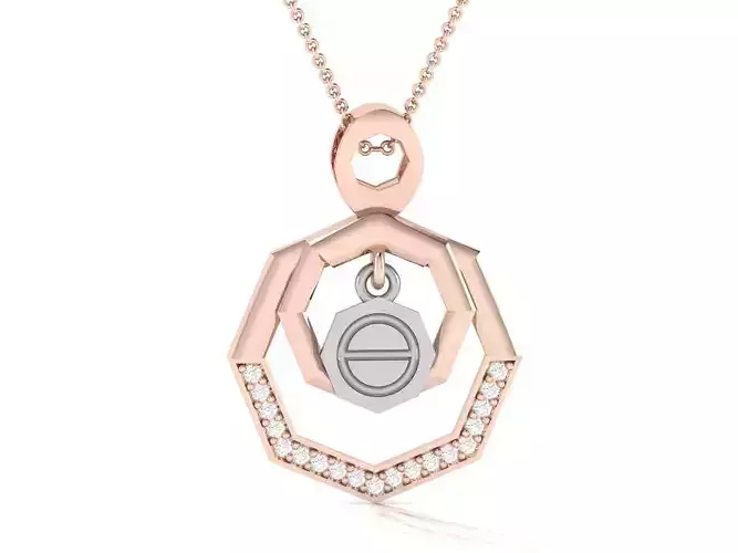 Solitaire Pendant 3DM STL OBJ FBX Renders Details