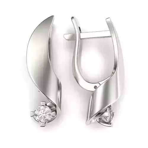 G0127 two diamond earrings gold