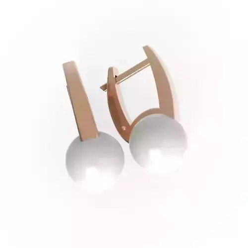 G0118 rose gold earrings with pearls