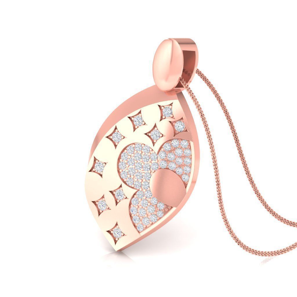 Solitaire Pendant 3DM STL OBJ FBX Renders Details 3D print model_1