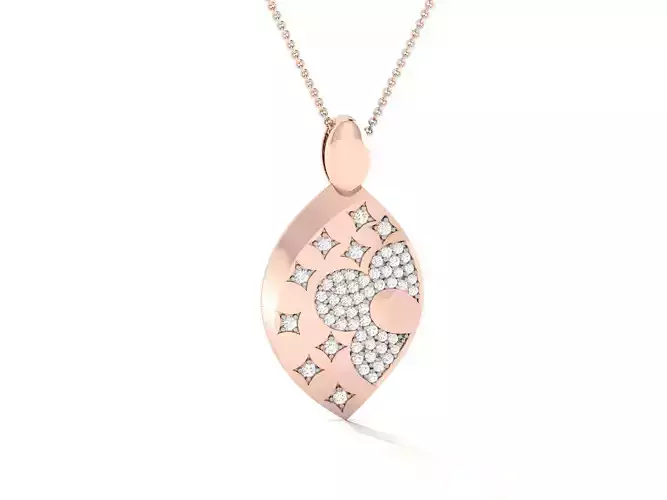 Solitaire Pendant 3DM STL OBJ FBX Renders Details