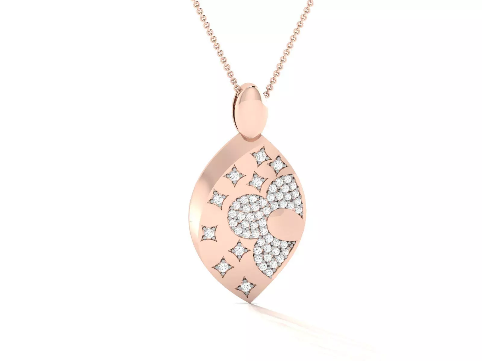 Solitaire Pendant 3DM STL OBJ FBX Renders Details 3D print model_0