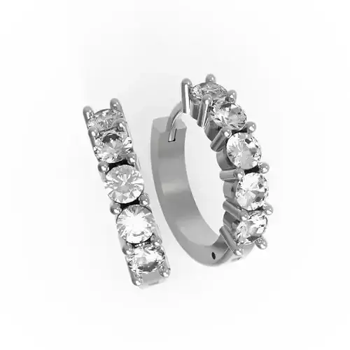 G0109 two diamond hoop earrings