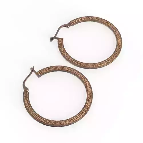 G0107 copper hoop earrings