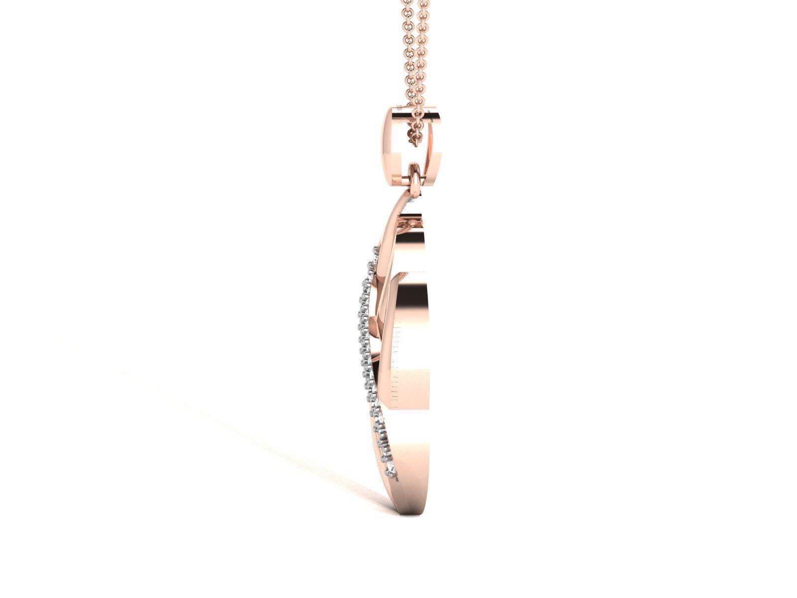 Solitaire Pendant 3DM STL OBJ FBX Renders Details 3D print model_5