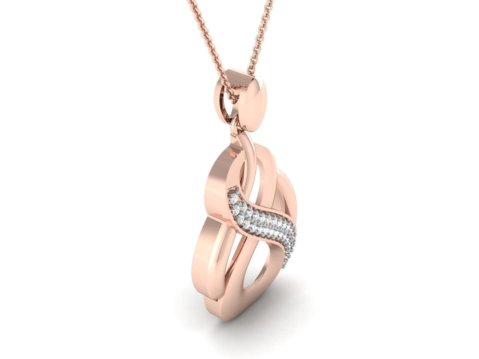 Solitaire Pendant 3DM STL OBJ FBX Renders Details 3D print model_2