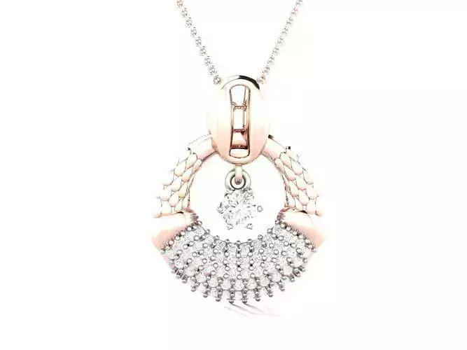 Solitaire Pendant 3DM STL OBJ FBX Renders Details