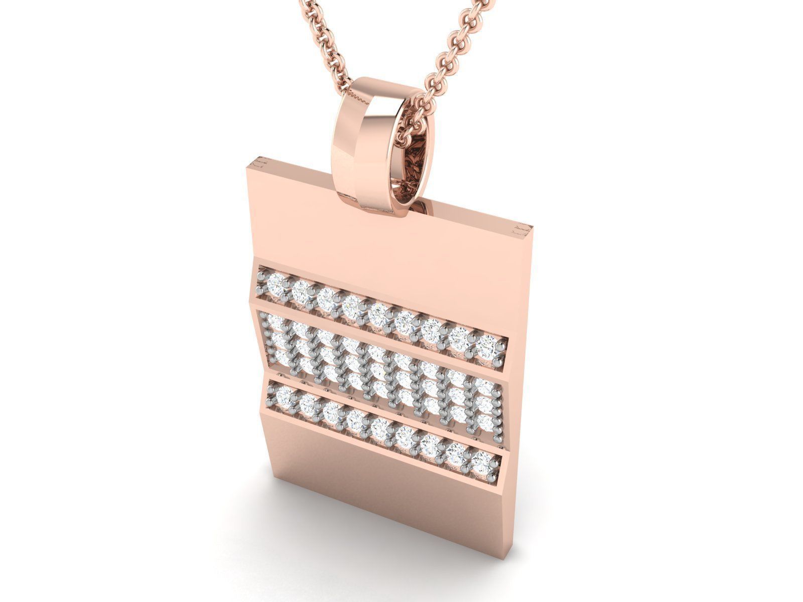 Solitaire Pendant 3DM STL OBJ FBX Renders Details 3D print model_3