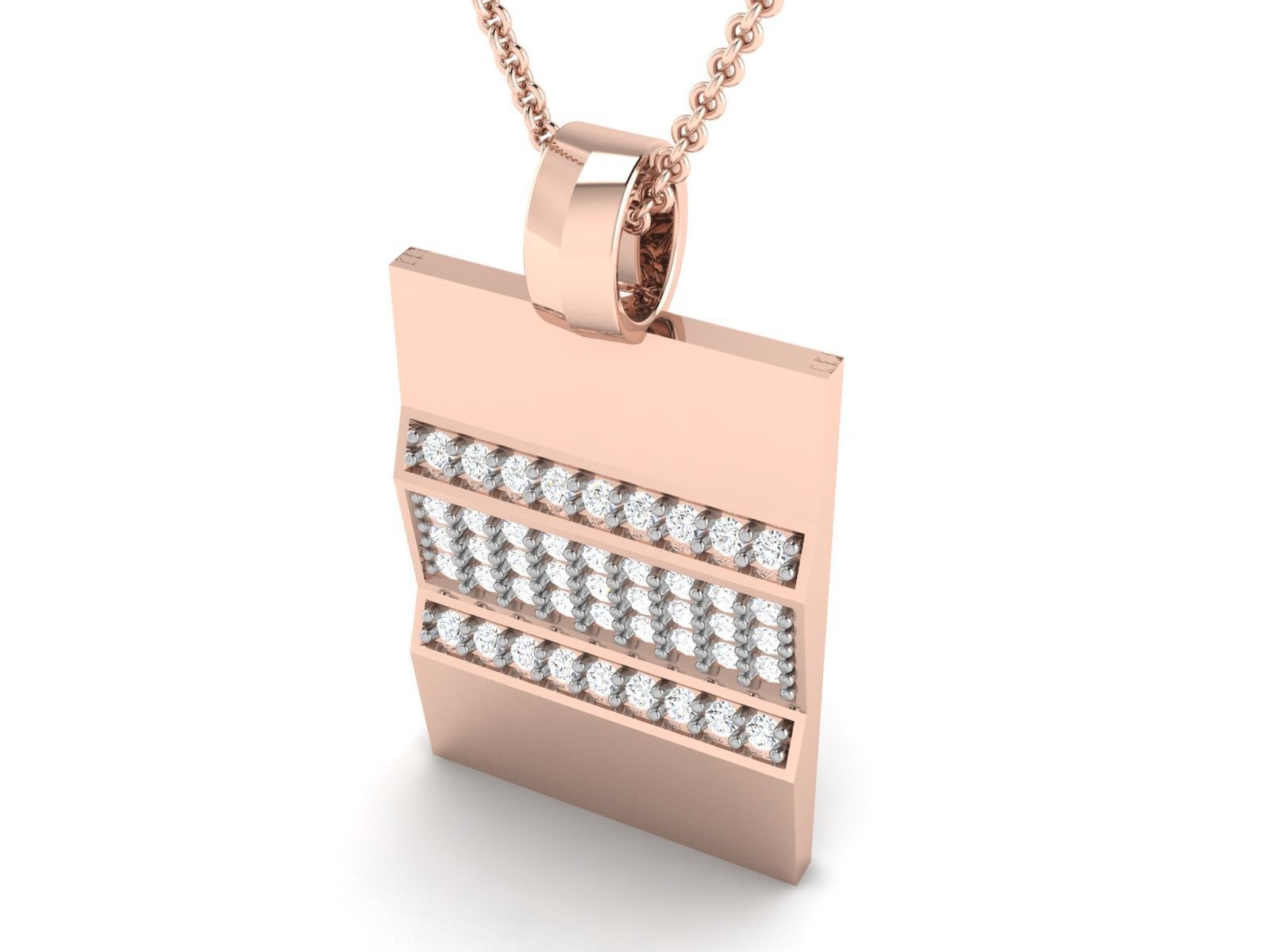 Solitaire Pendant 3DM STL OBJ FBX Renders Details 3D print model_2