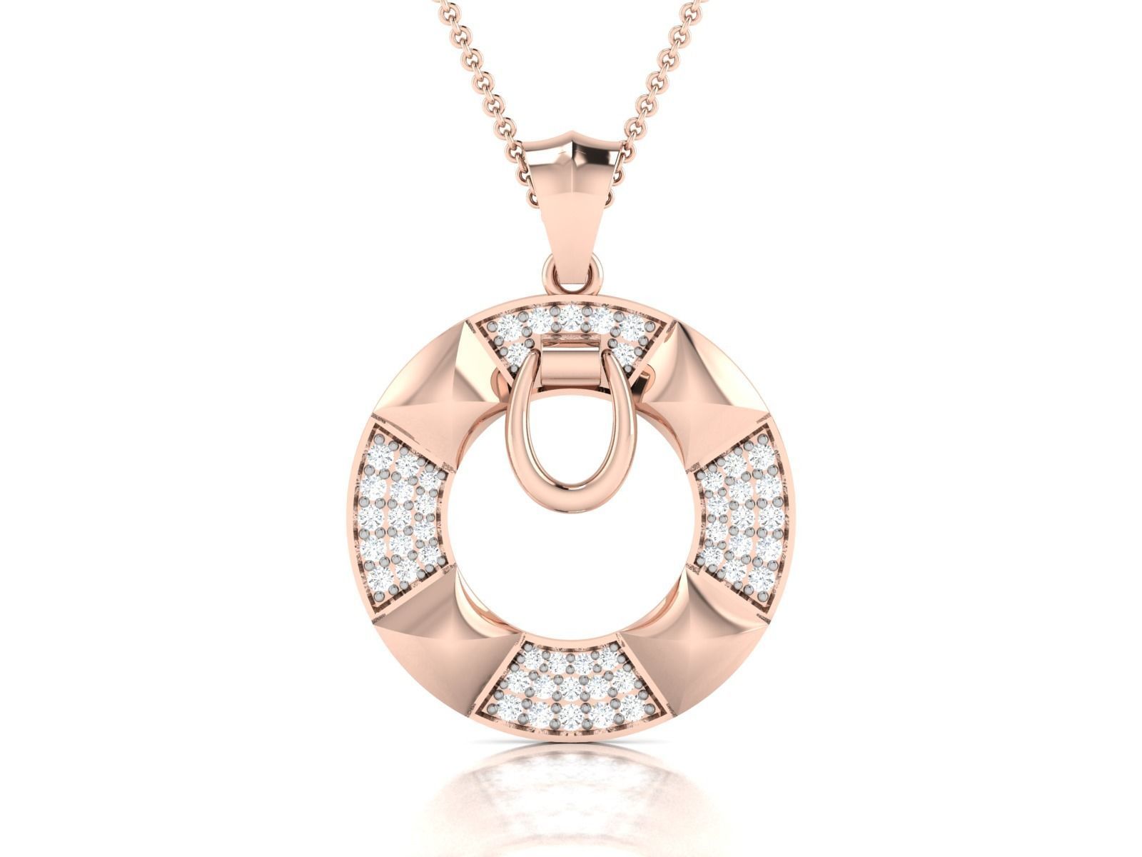 Solitaire Pendant 3DM STL OBJ FBX Renders Details 3D print model_4