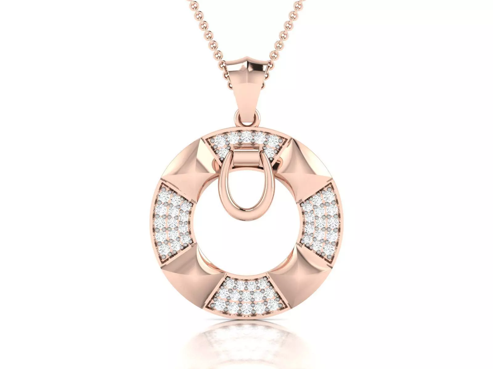 Solitaire Pendant 3DM STL OBJ FBX Renders Details 3D print model_0