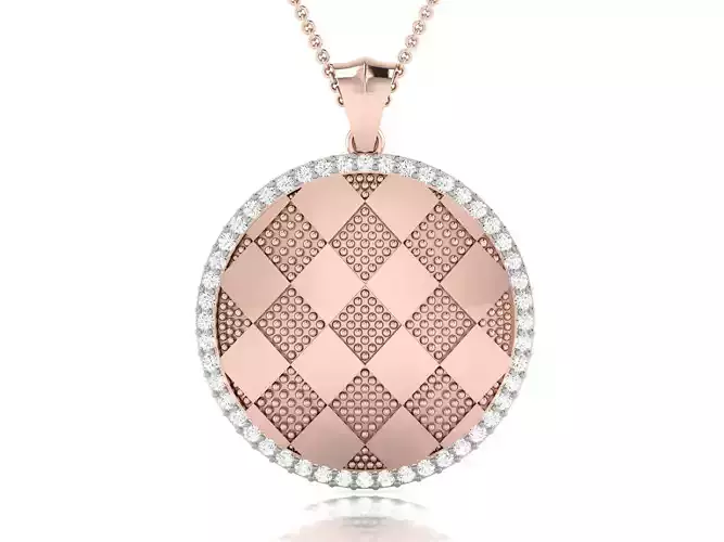 Solitaire Pendant 3DM STL OBJ FBX Renders Details