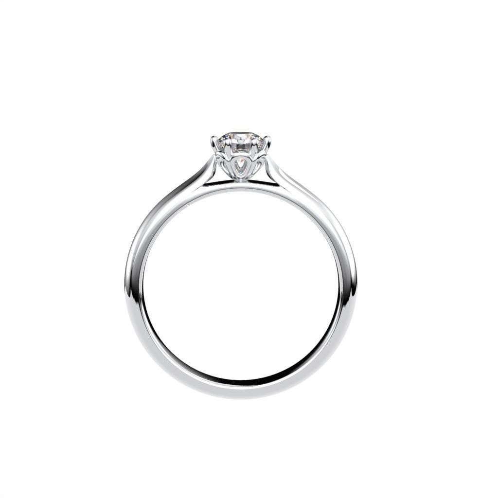 Solitaire rings with victorian style head N20 3D print model_8
