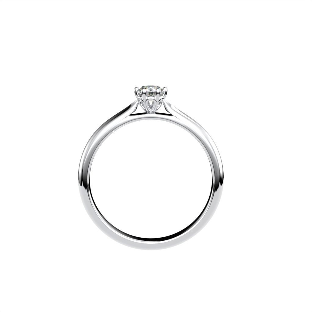 Solitaire rings with victorian style head N20 3D print model_11