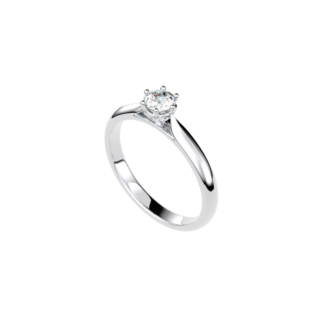 Solitaire rings with victorian style head N20 3D print model_32