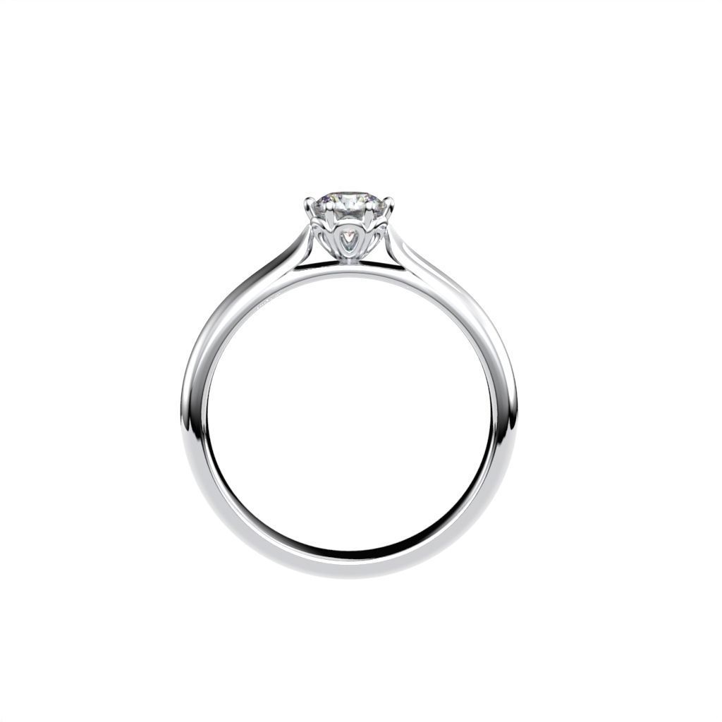 Solitaire rings with victorian style head N20 3D print model_5