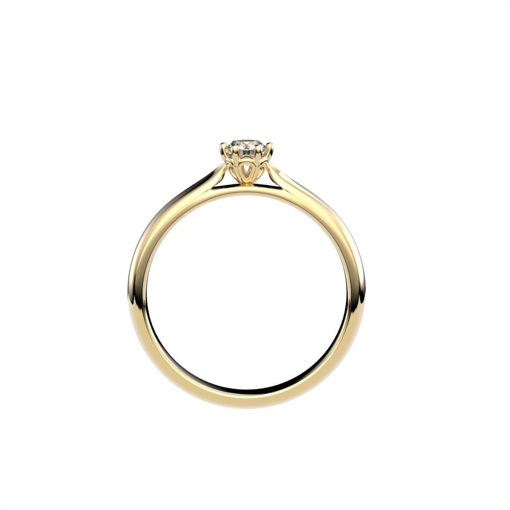 Solitaire rings with victorian style head N20 3D print model_9