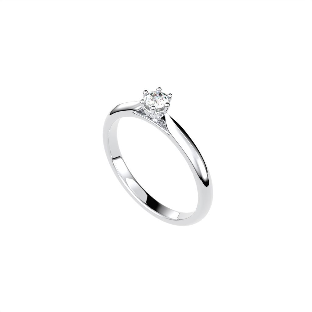 Solitaire rings with victorian style head N20 3D print model_35