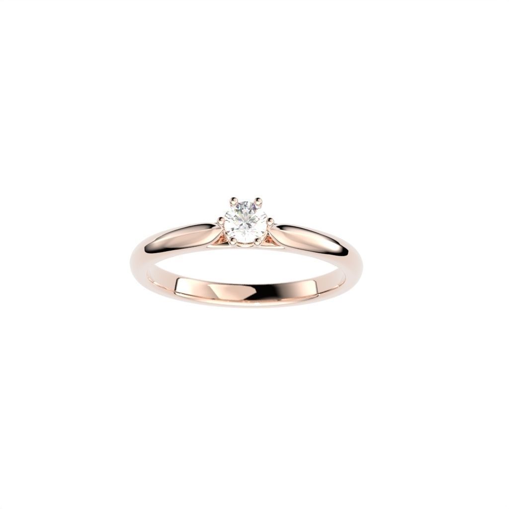 Solitaire rings with victorian style head N20 3D print model_22