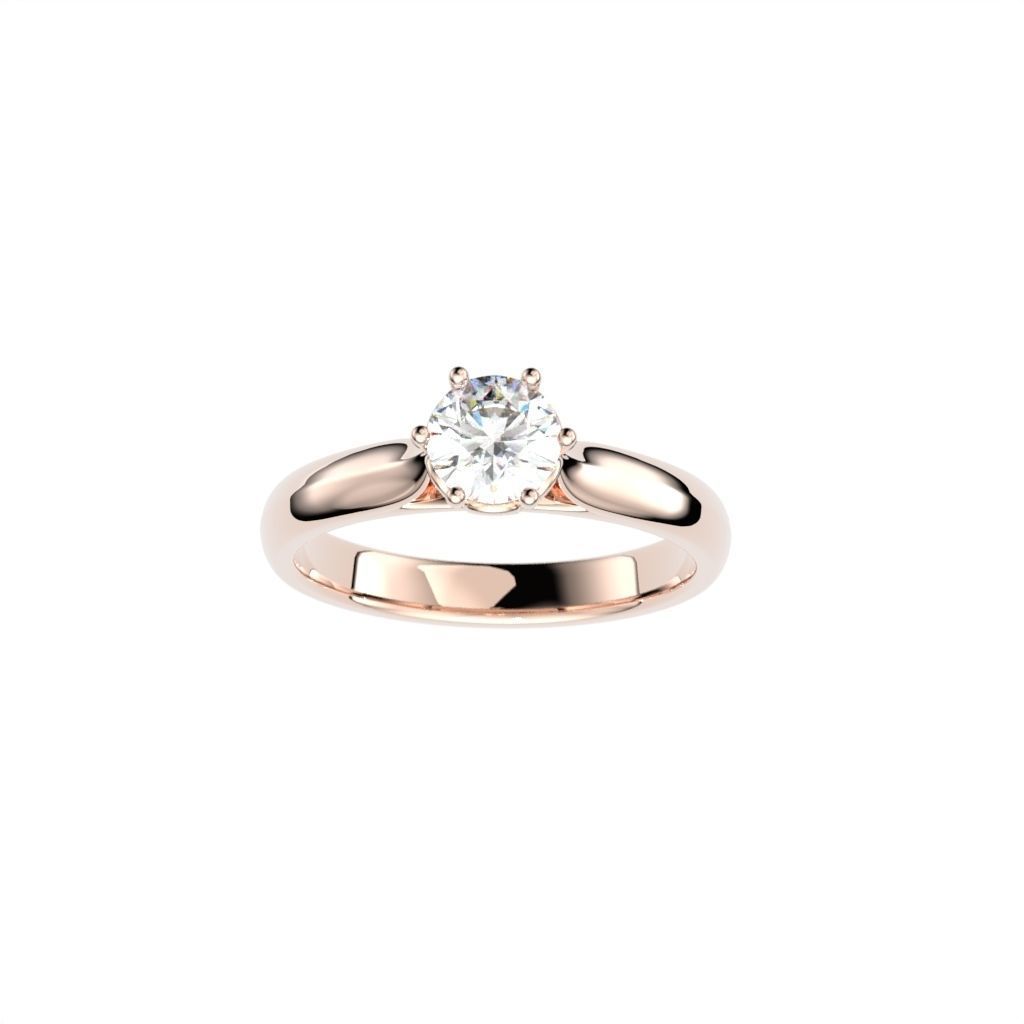 Solitaire rings with victorian style head N20 3D print model_13