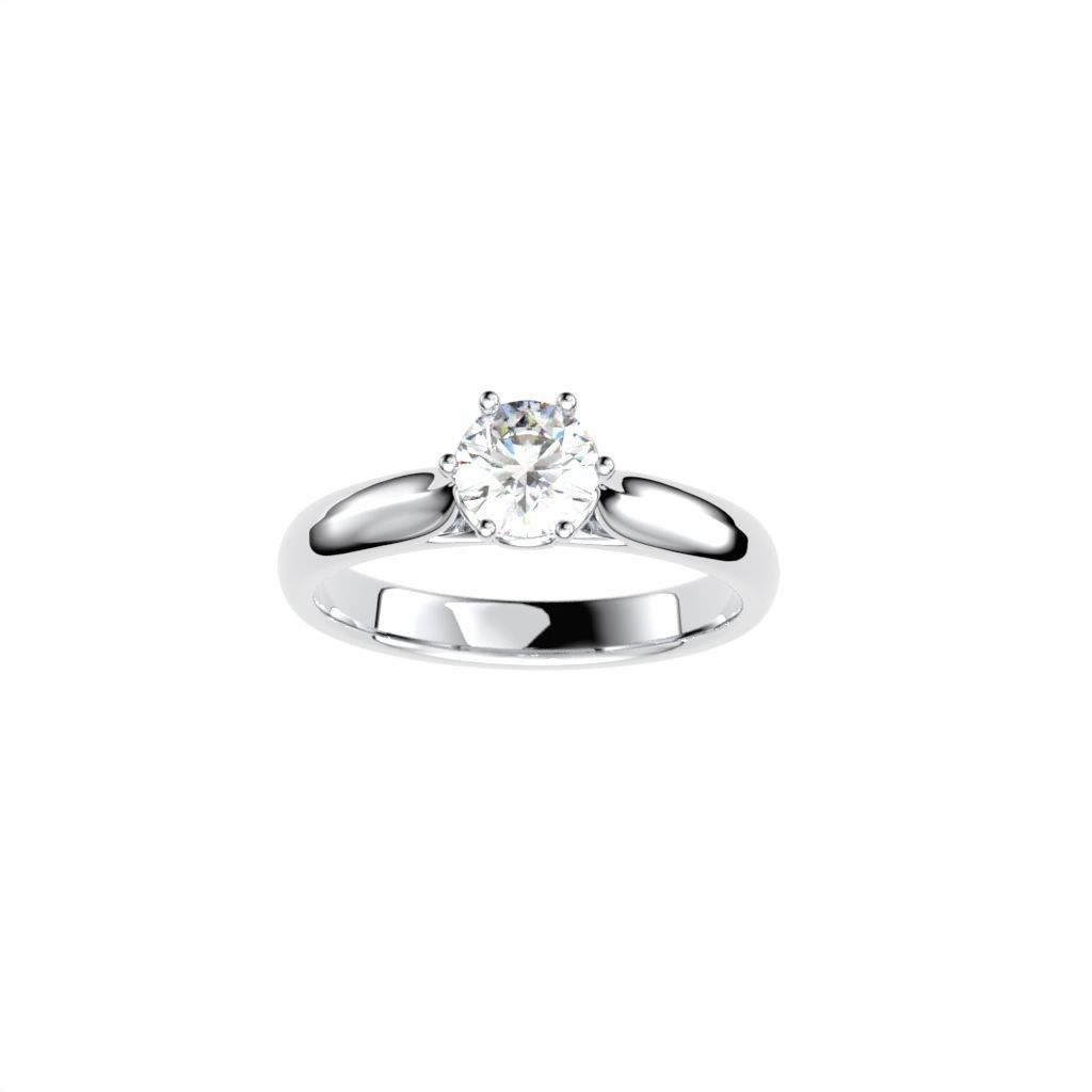 Solitaire rings with victorian style head N20 3D print model_14