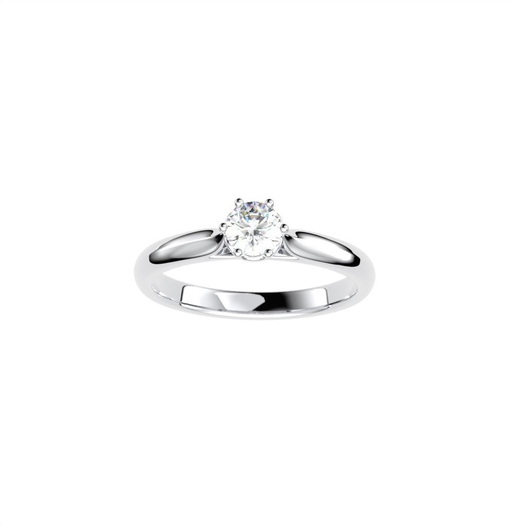 Solitaire rings with victorian style head N20 3D print model_17