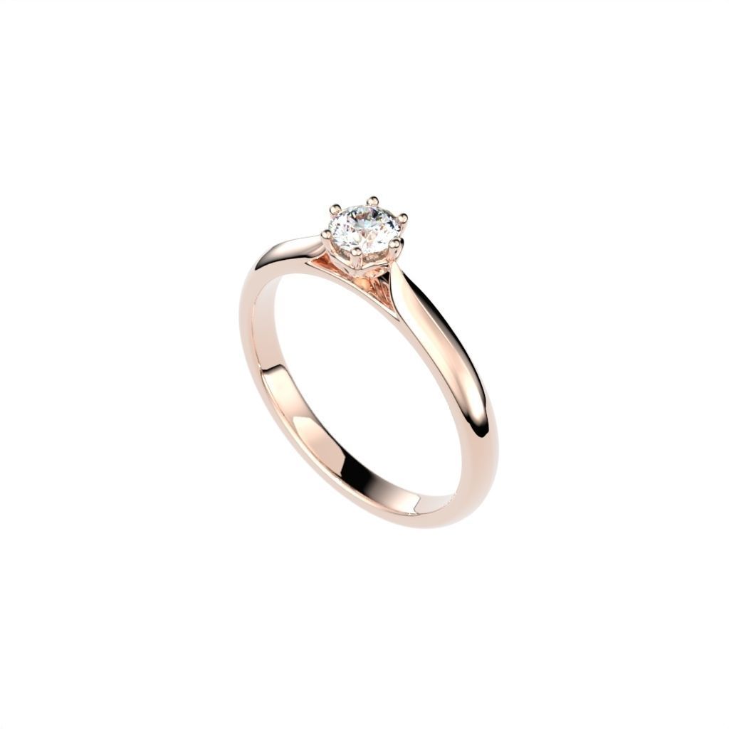 Solitaire rings with victorian style head N20 3D print model_31