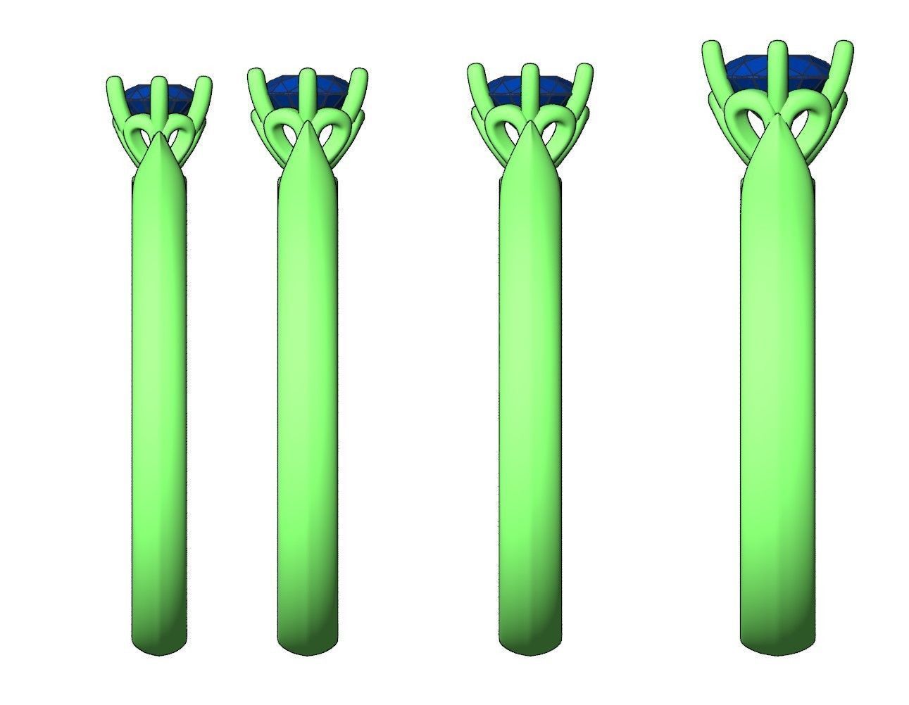 Solitaire rings with victorian style head N20 3D print model_40