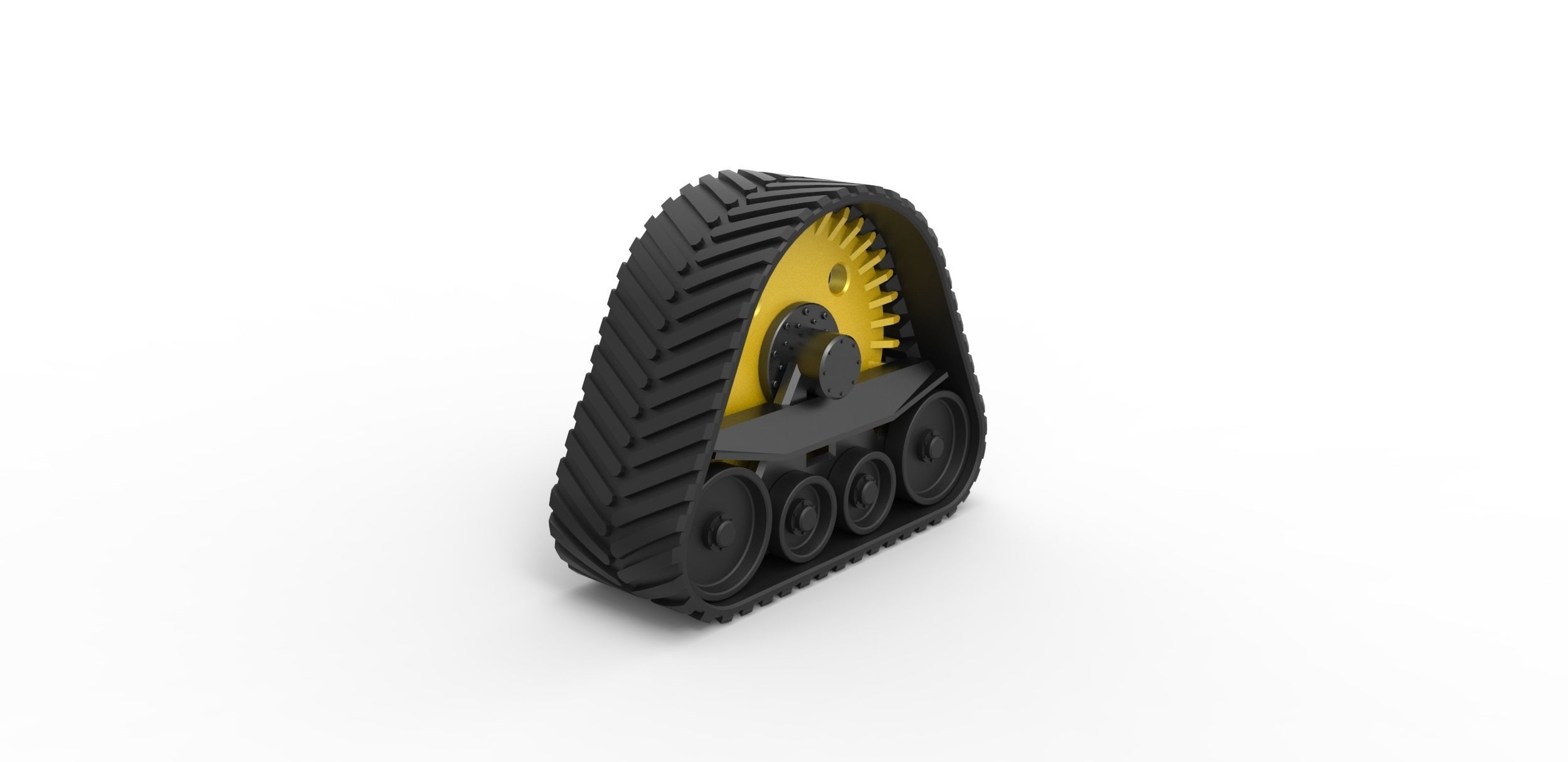 Rear Track of tractor Scale 1 to 25 3D print model_1