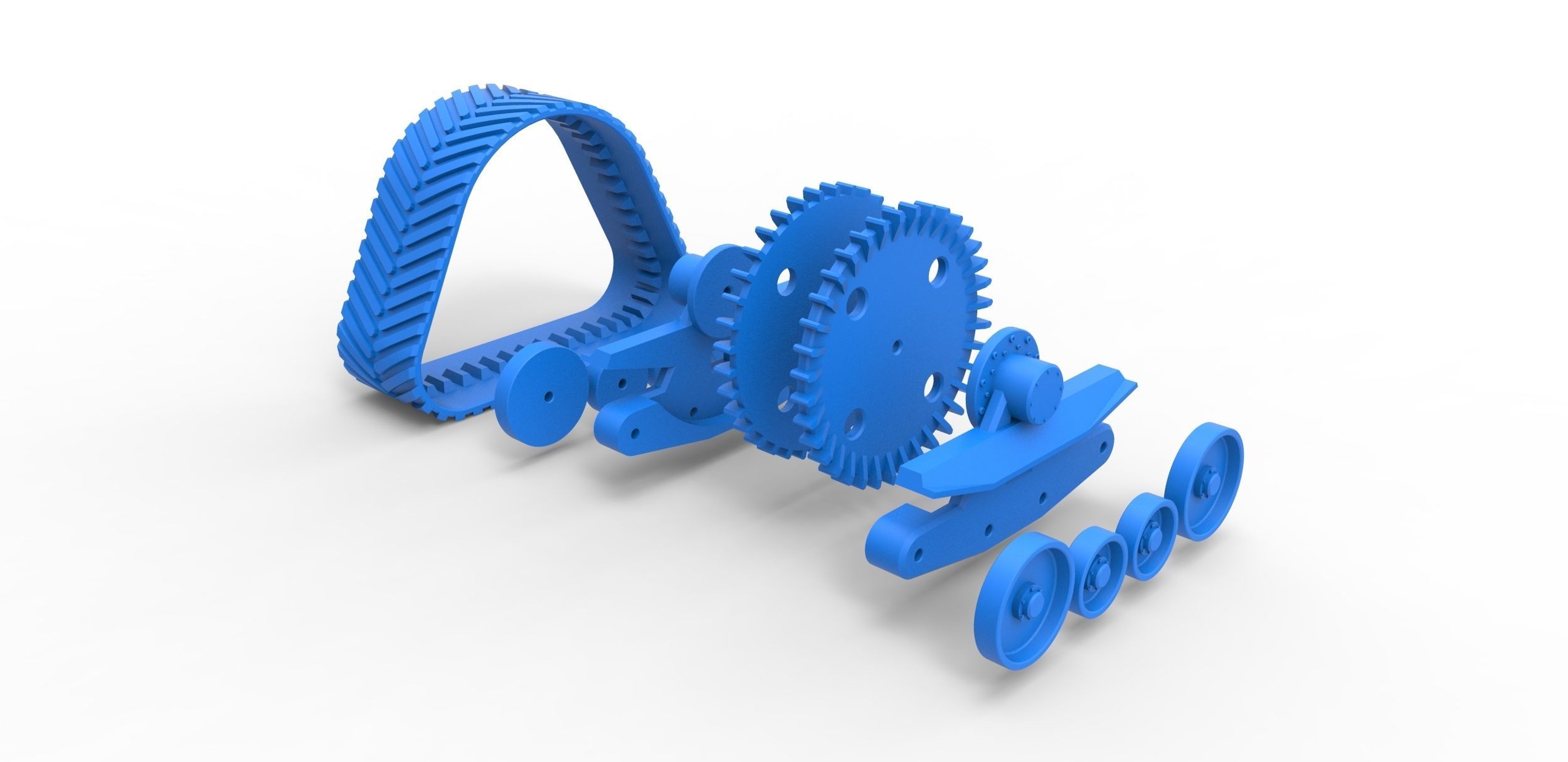 Rear Track of tractor Scale 1 to 25 3D print model_21