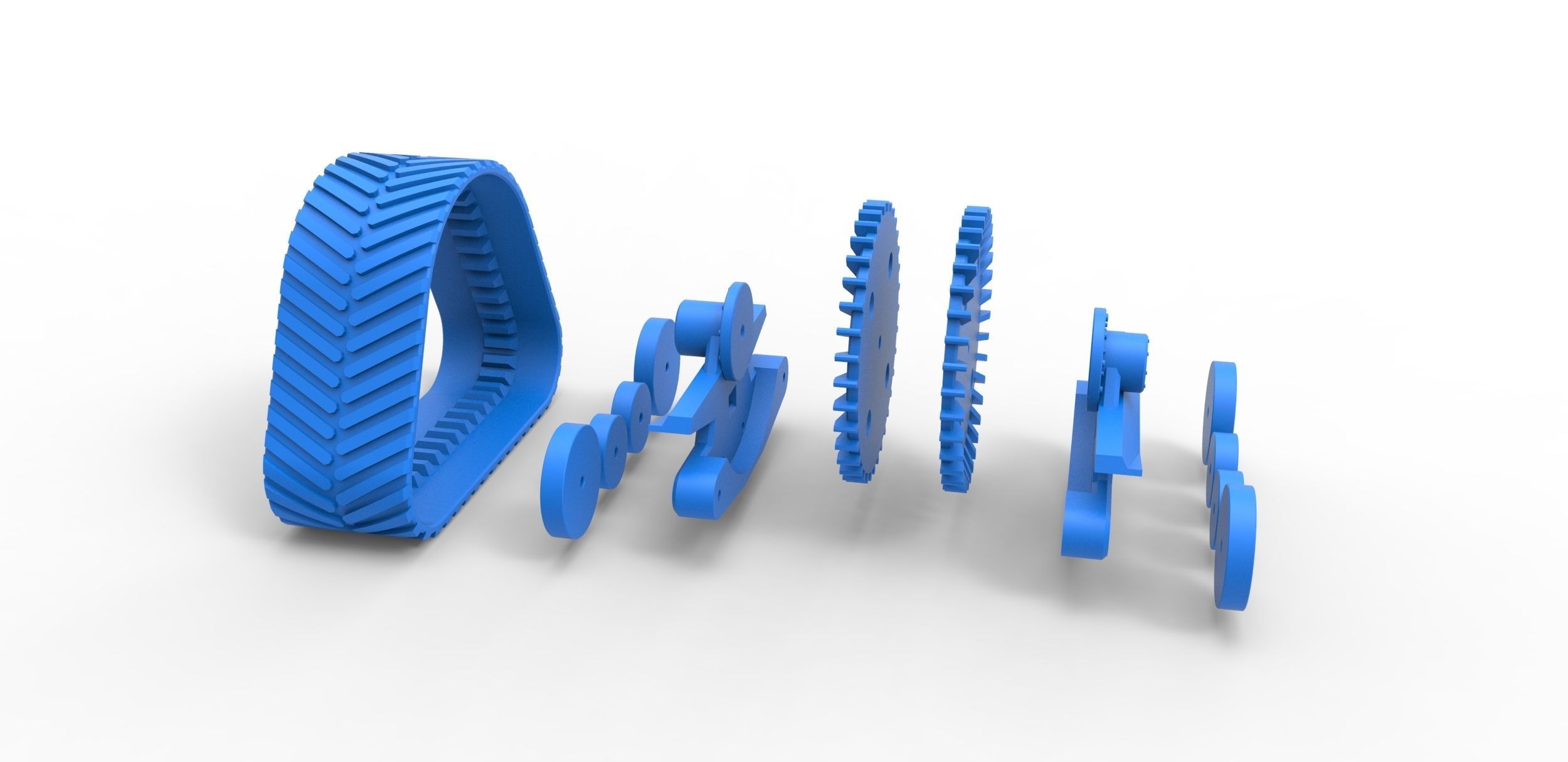 Rear Track of tractor Scale 1 to 25 3D print model_20