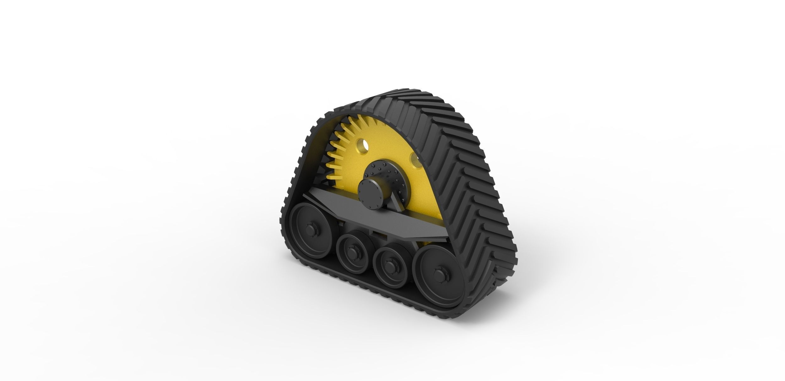 Rear Track of tractor Scale 1 to 25 3D print model_6