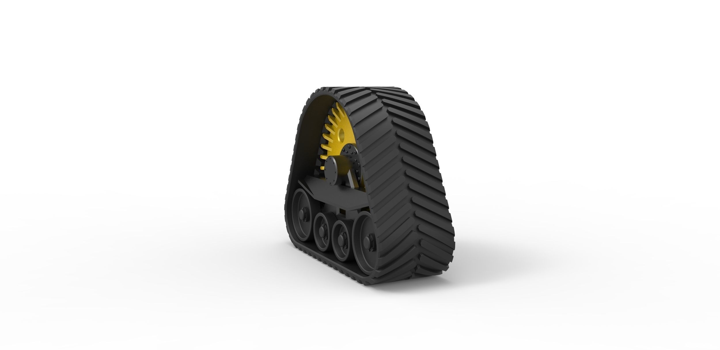 Rear Track of tractor Scale 1 to 25 3D print model_7