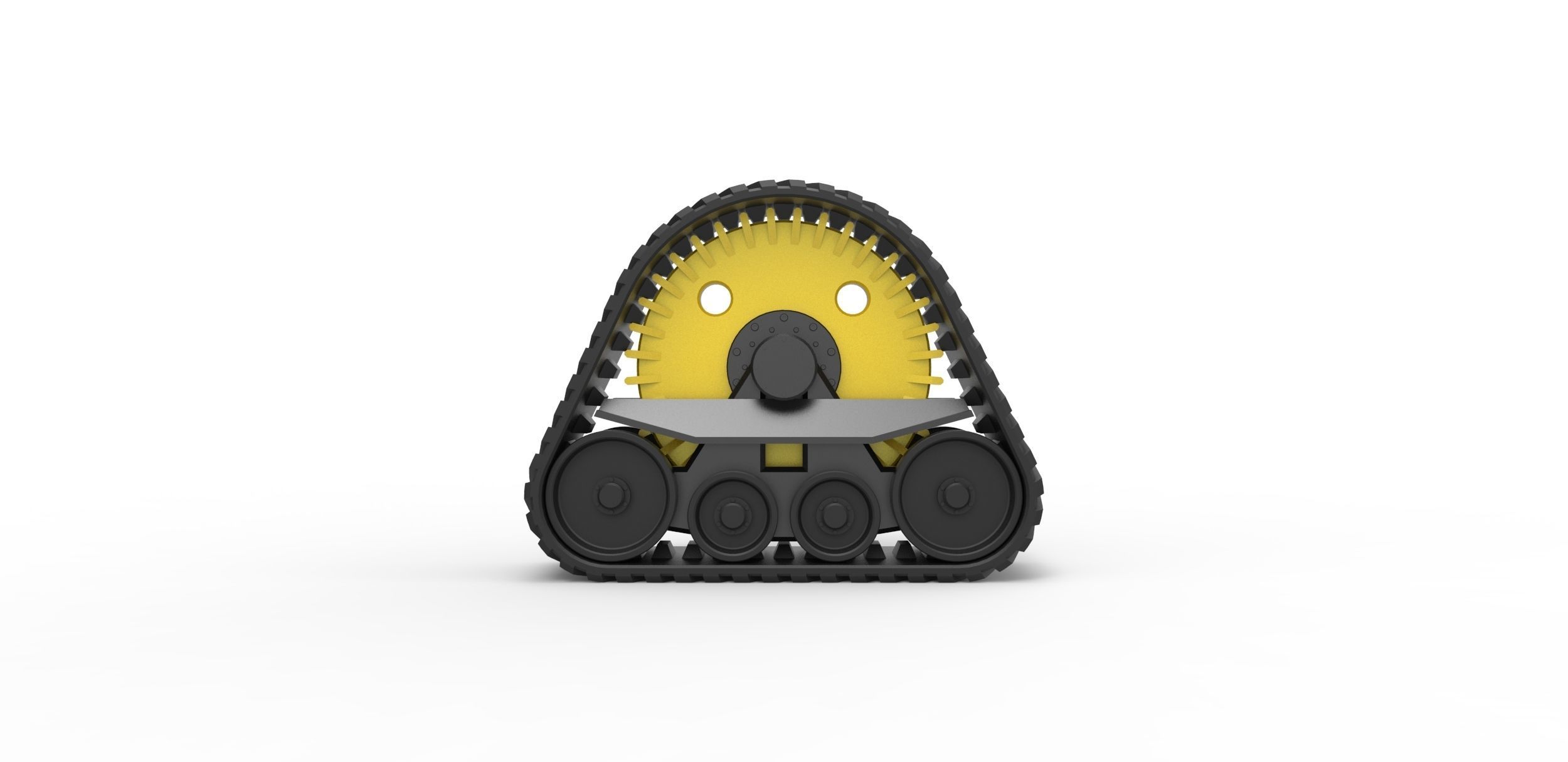 Rear Track of tractor Scale 1 to 25 3D print model_4