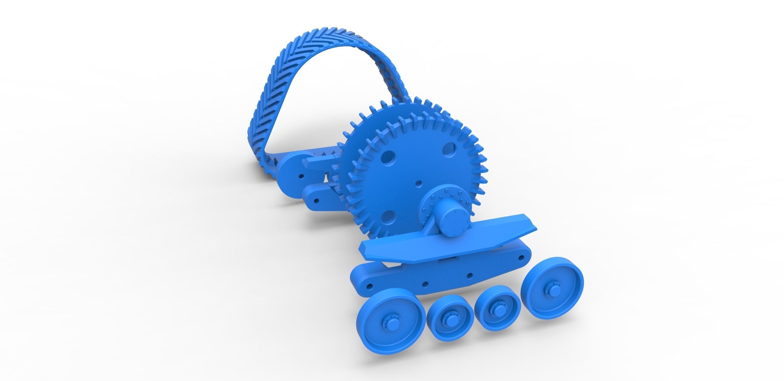 Rear Track of tractor Scale 1 to 25 3D print model_22