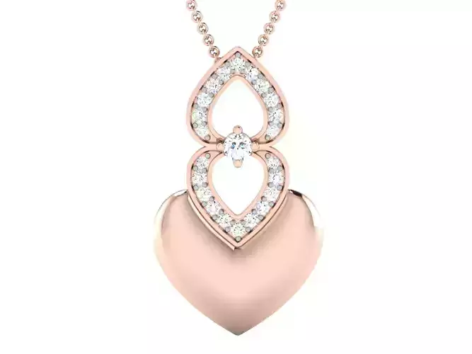 Solitaire Pendant 3DM STL OBJ FBX Renders Details