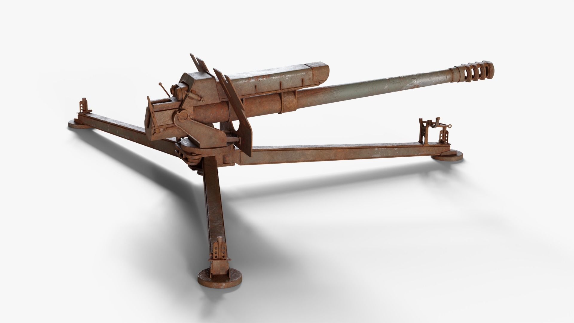 Rusted D-30-122mm-Howitzer 3D model_1