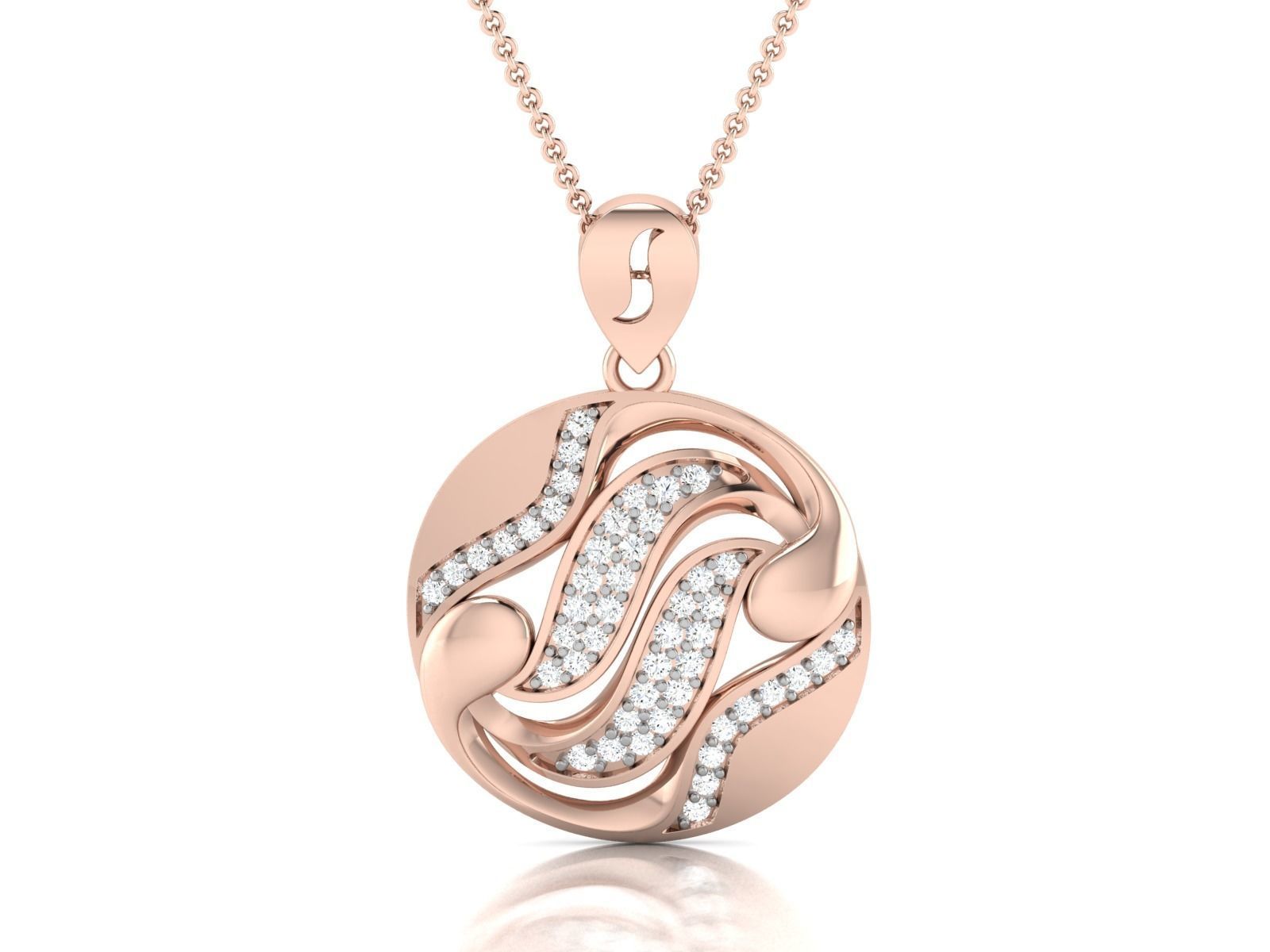 Solitaire Pendant 3D print model_4