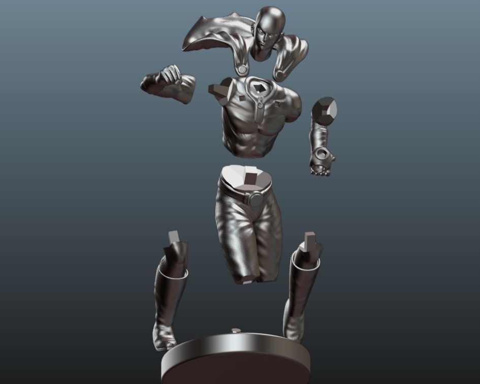 SAITAMA ONE PUNCH MAN 3D PRINT 3D FIGURE 3D MODEL 3D print model_4