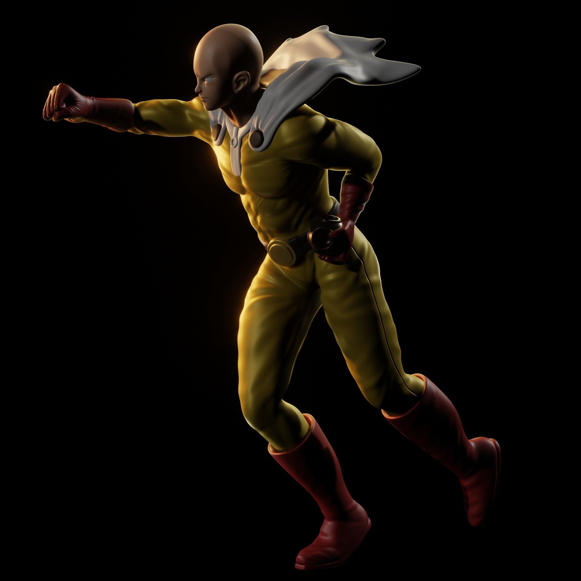 SAITAMA ONE PUNCH MAN 3D PRINT 3D FIGURE 3D MODEL 3D print model_3