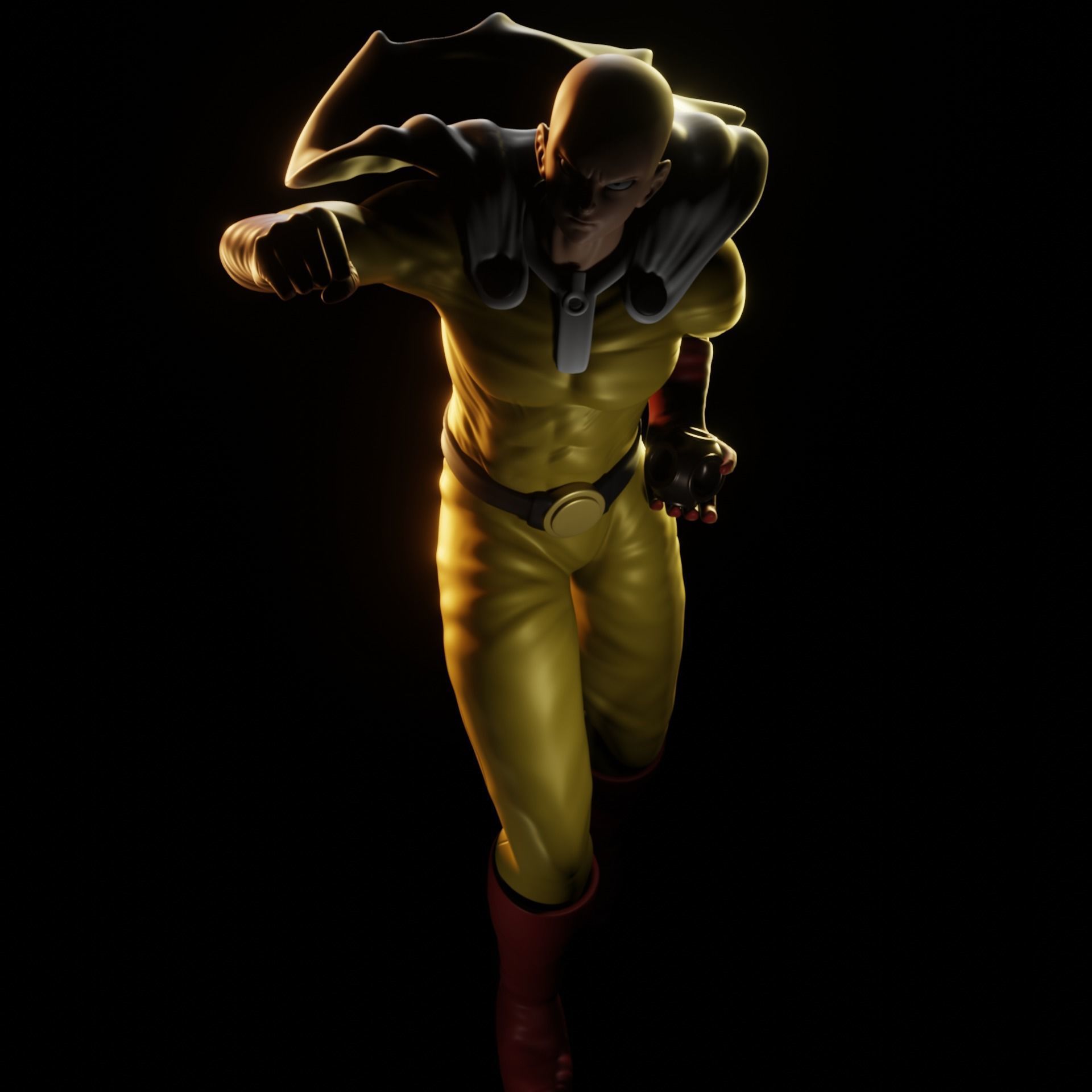 SAITAMA ONE PUNCH MAN 3D PRINT 3D FIGURE 3D MODEL 3D print model_2