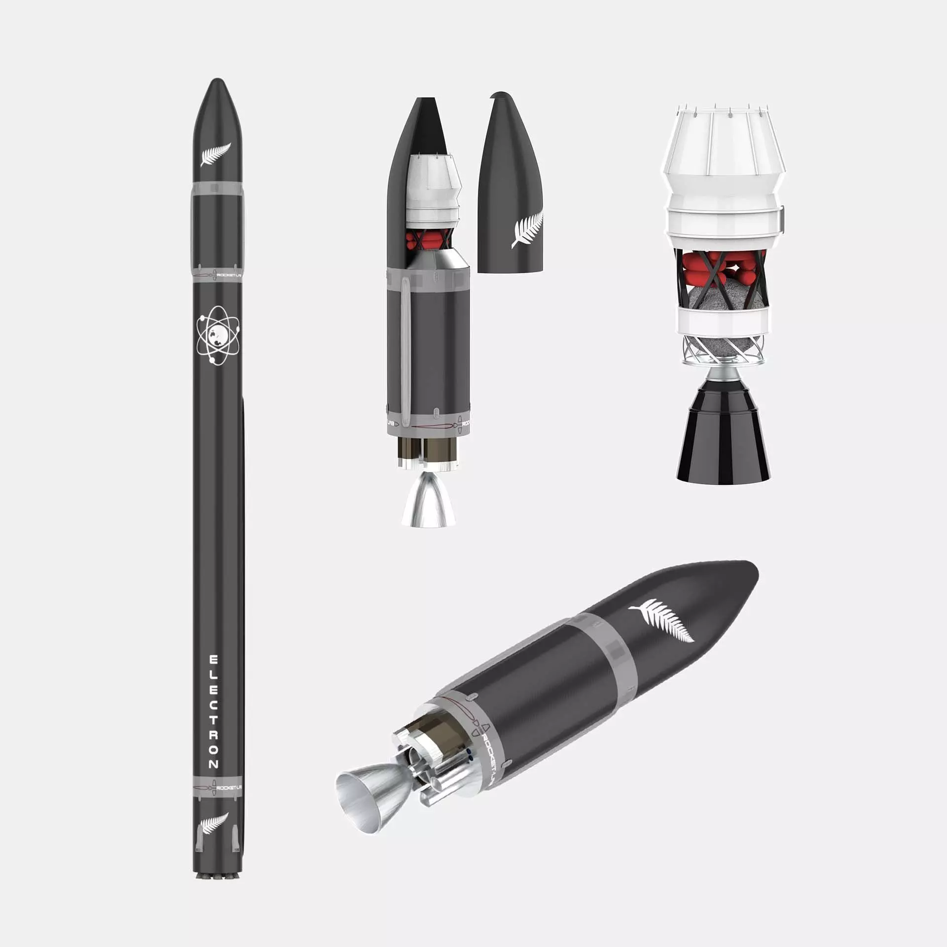 Electron Rocket Lab Low-poly 3D model_0