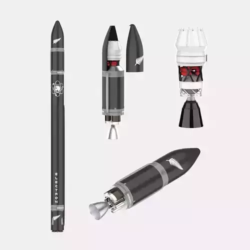 Electron Rocket Lab Low-poly 3D model