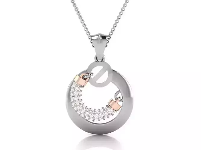 Solitaire Pendant 3DM STL OBJ FBX Renders Details