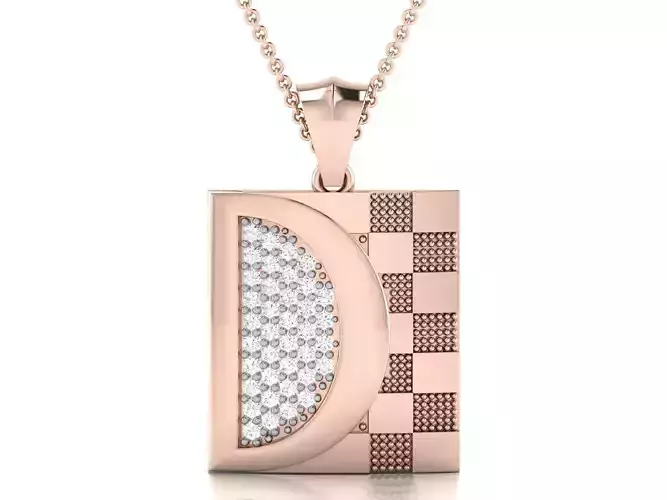 Solitaire Pendant 3DM STL OBJ FBX Renders Details