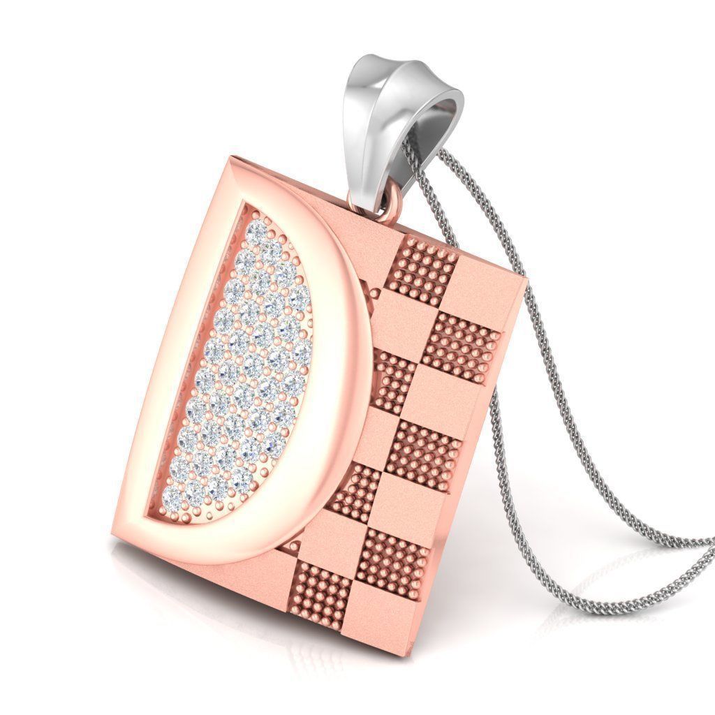 Solitaire Pendant 3DM STL OBJ FBX Renders Details 3D print model_6