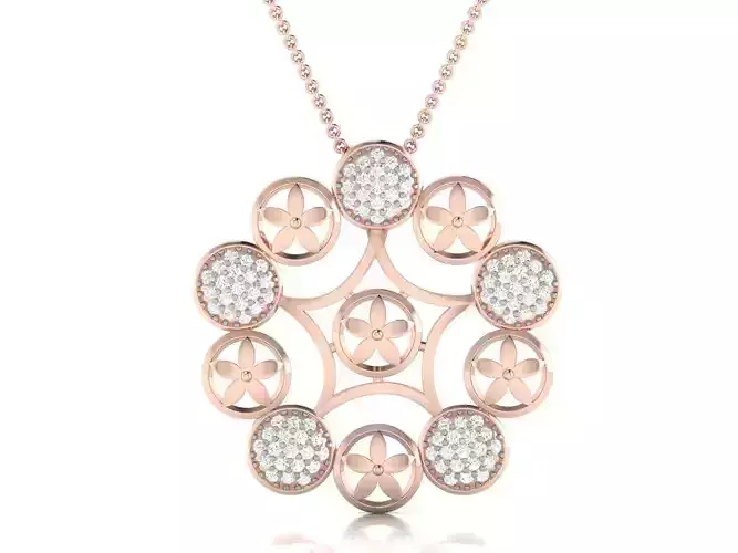 Solitaire Pendant 3DM STL OBJ FBX Renders Details