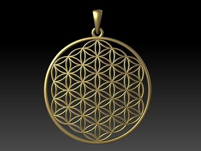 Flower of Life Pendant  3D print model 3D print model